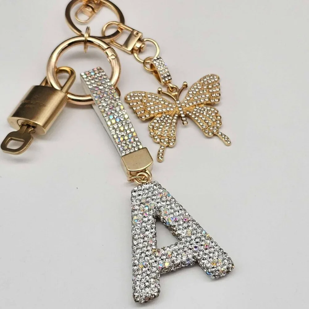 LV Gold Padlock 🔑 Authentic Louis Vuitton Charm + Unbranded Keychain